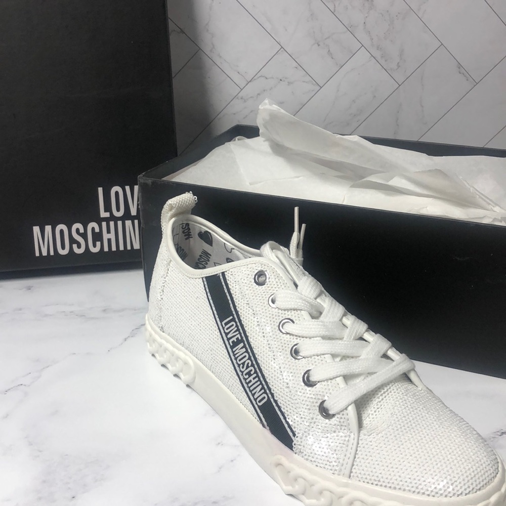 Love Moschino White Heart Sneaker
